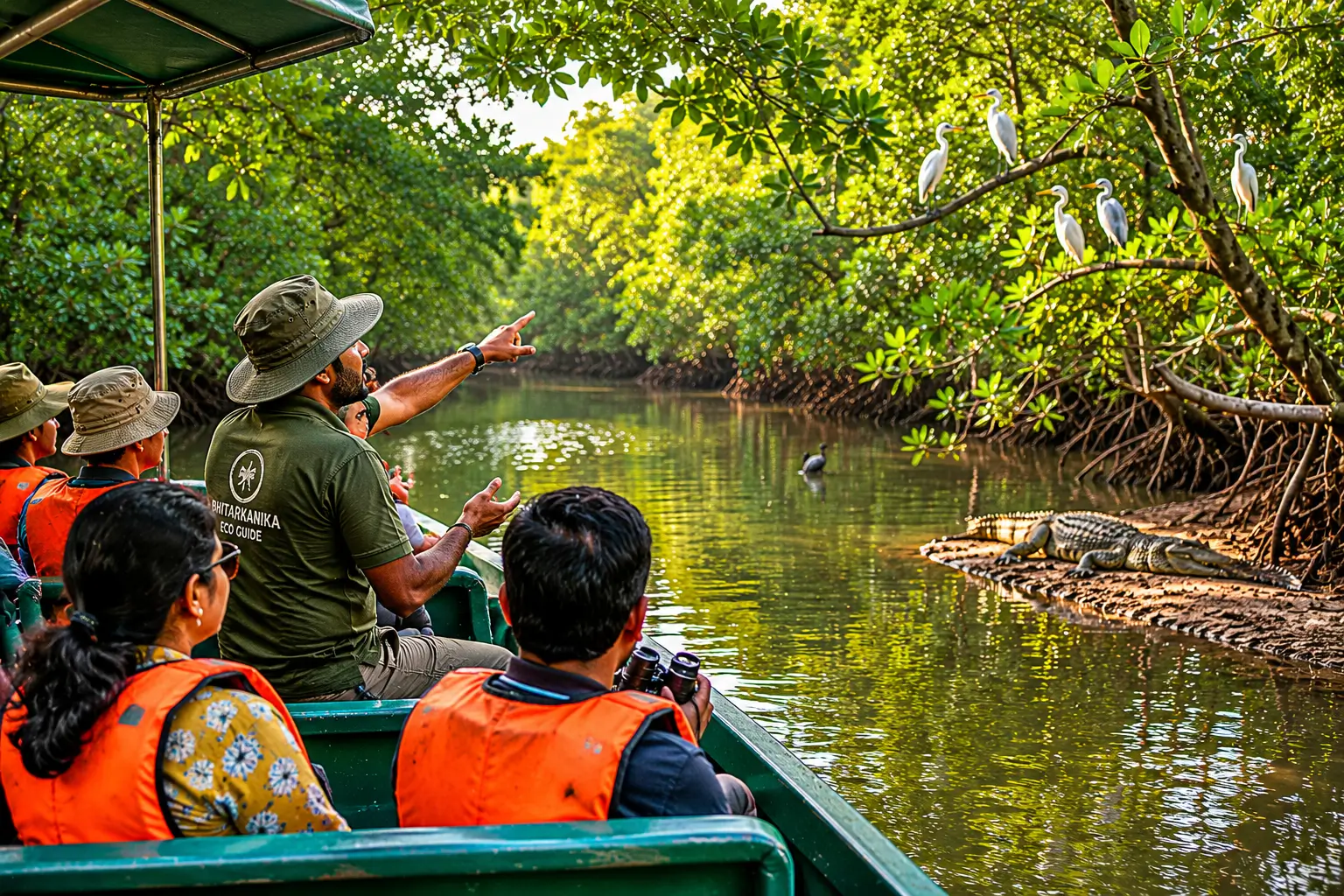 Eco-tour through a mangrove river