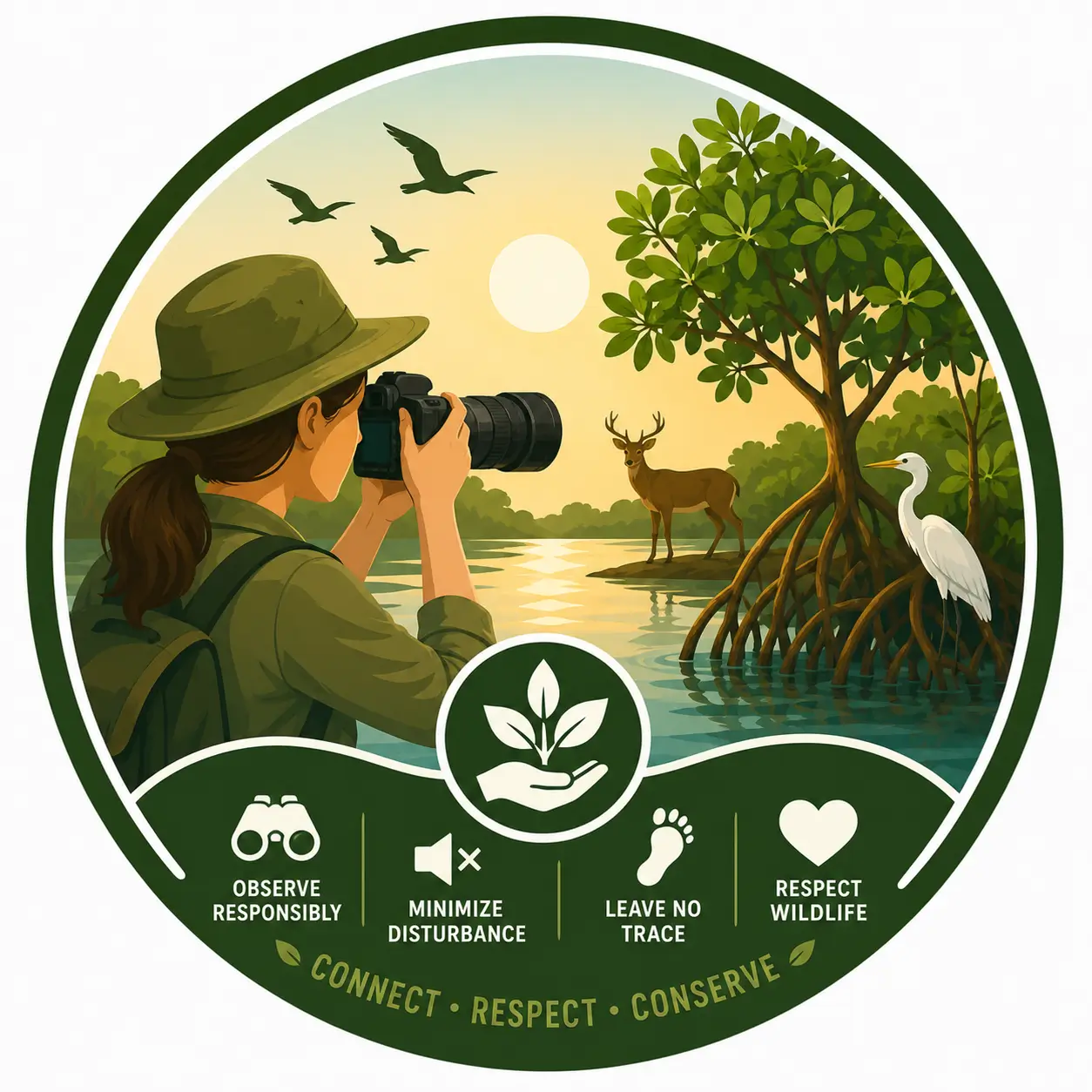 Ethical nature photography emblem