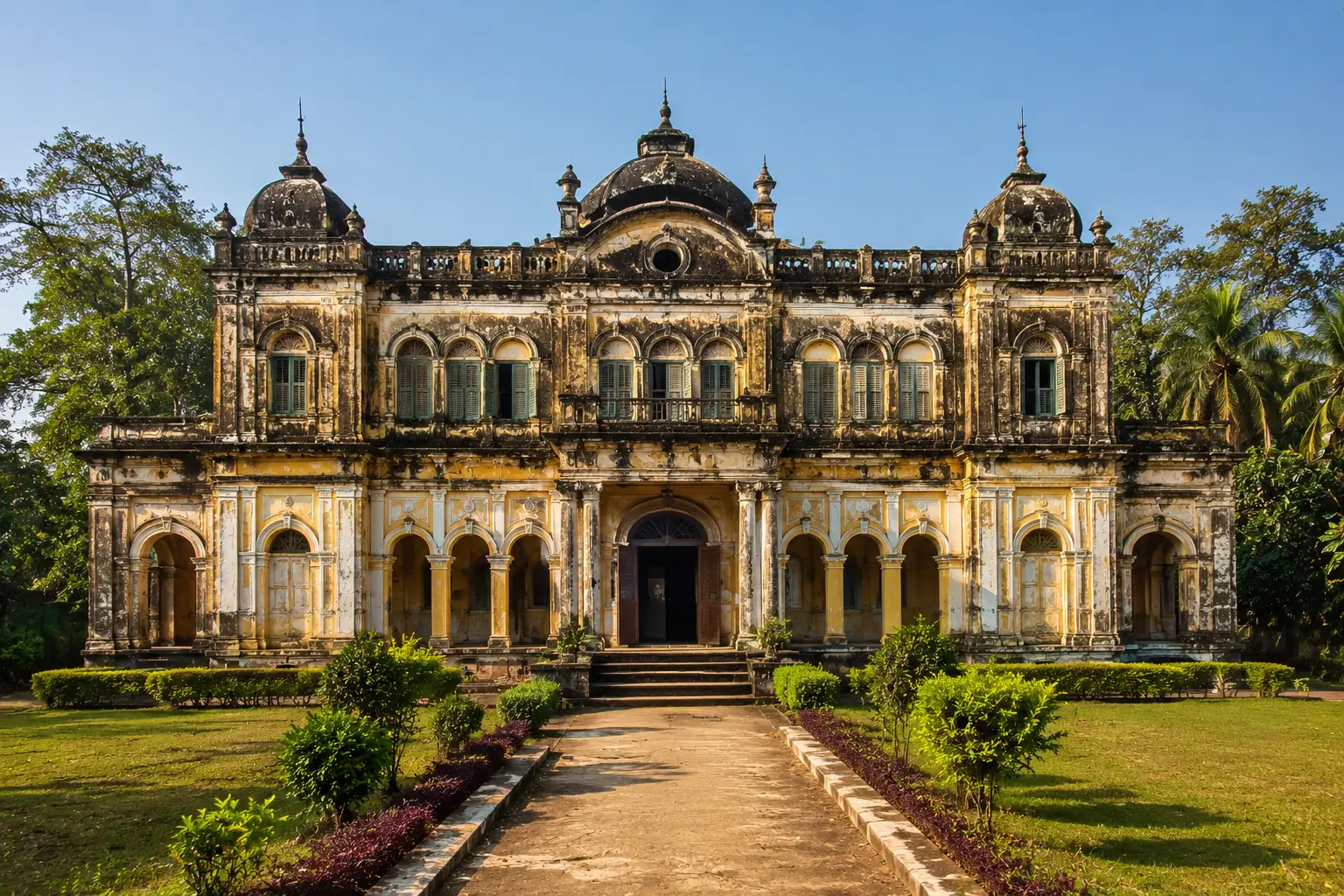 Grandeur of a weathered mansion