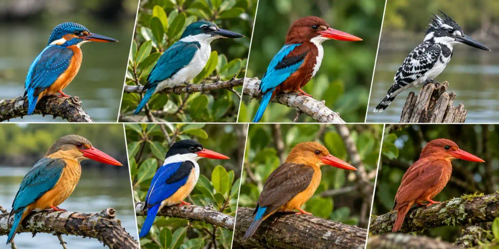 eight kingfishers bhitarkanika,